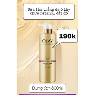 Sữa tắm dưỡng trắng da chứa retinol chai 500ml hạn 22/2022