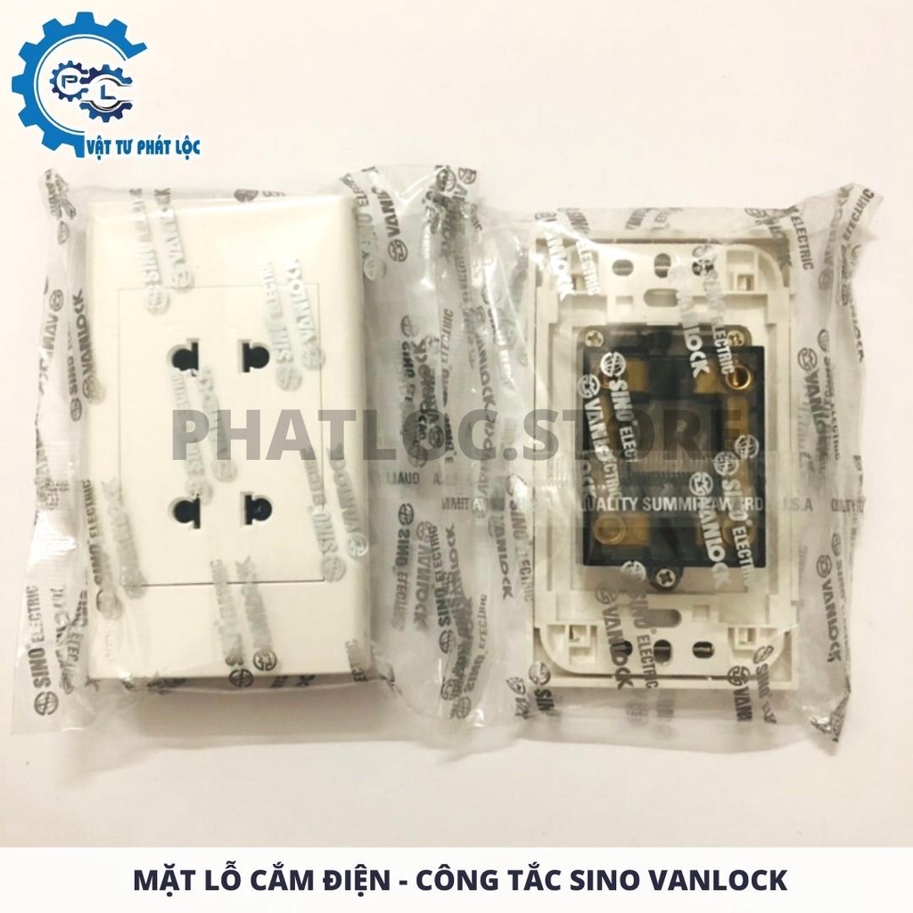 Ổ cắm điện - Mặt lỗ công tắc SINO Vanlock - S18 Chính hãng