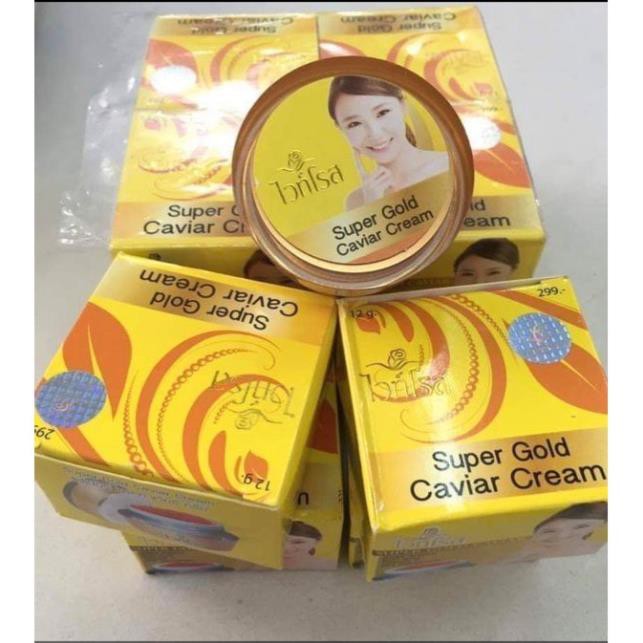 Bộ 12 Hộp Kem Dưỡng Trắng Da Cao Cấp Face Super Gold Caviar Thái Lan