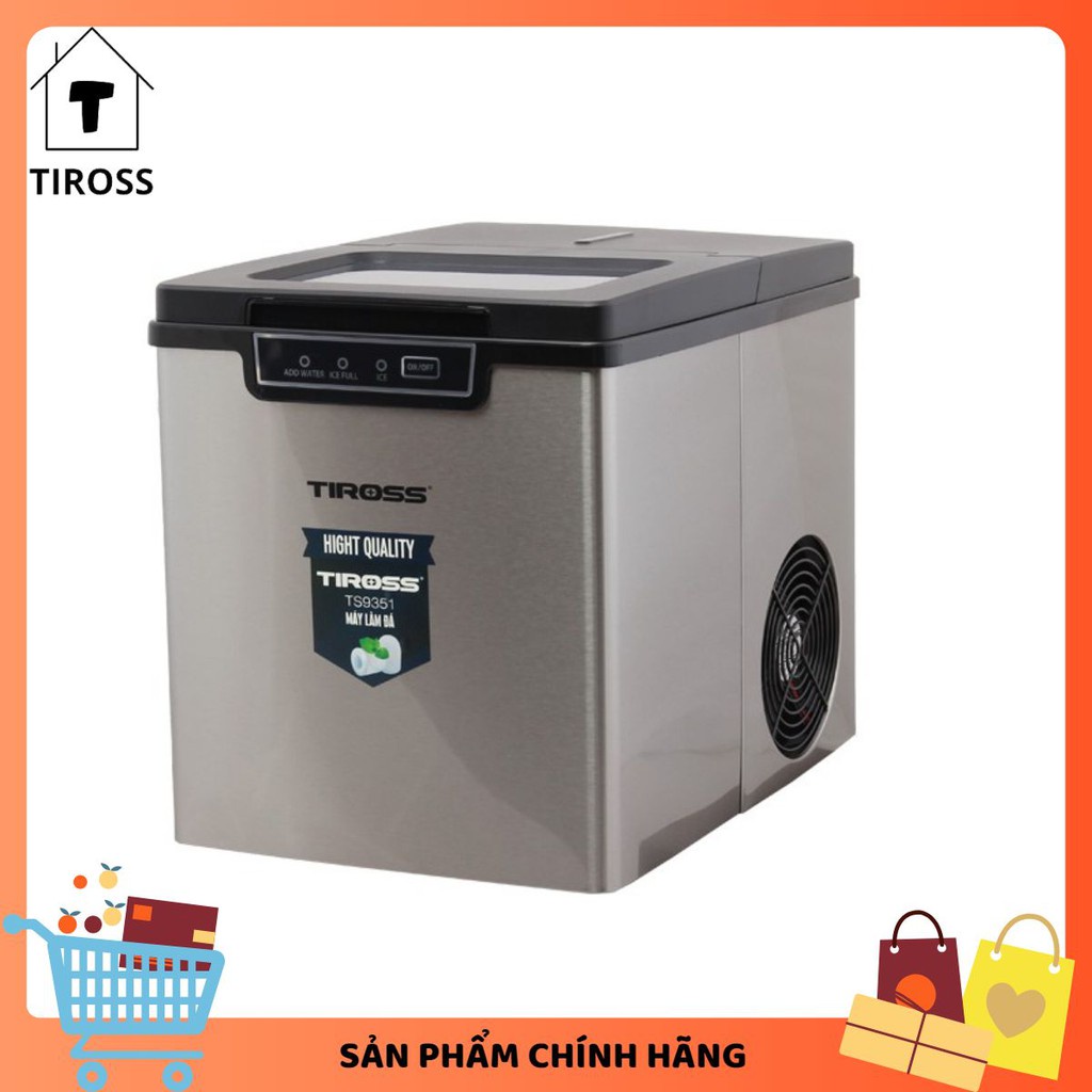 Máy Làm Đá Gia Đình Tiross TS9351, 13kg/ngày, (Chính hãng Lỗi 1 đổi 1 - Bảo hành 12 tháng)