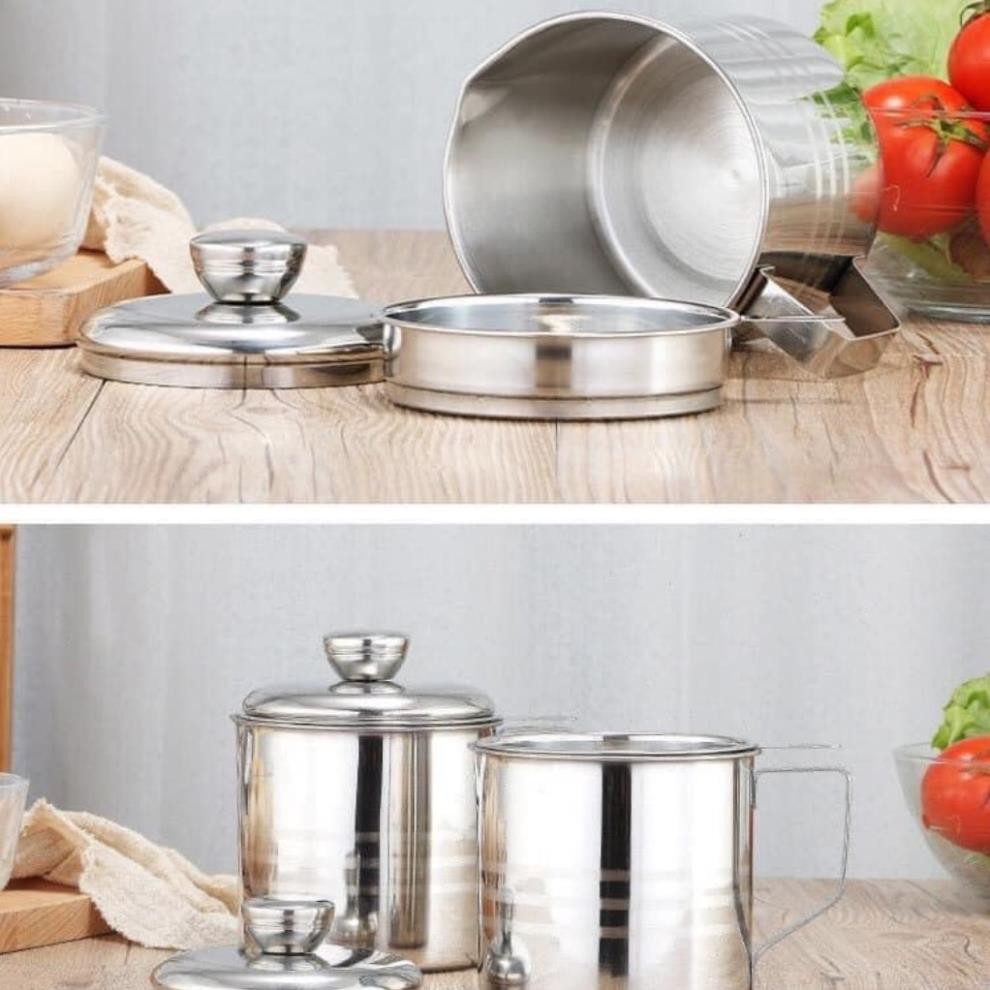 Ca Lọc Dầu Inox Không Thấm Lọc Dầu Cực Trong ,Không Để Lại Cặn,Nguyên Chất Dầu Không Đen