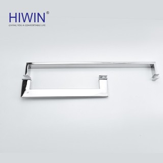 Tay nắm cửa vuông chữ L cabin tắm kính cường lực inox 304 chống gỉ mặt gương Hiwin HD-600F