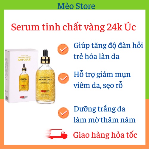 Serum Tinh Chất Vàng 24k Pure Gold Ampoule Thera Lady 100ml- Hàng nội địa Úc