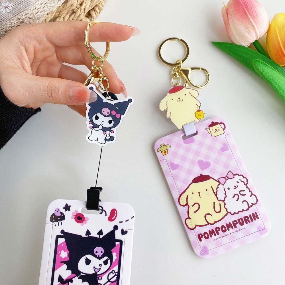 Móc Khóa Đựng Thẻ Xe Buýt Họa Tiết Hoạt Hình Cinnamoroll Dễ Thương