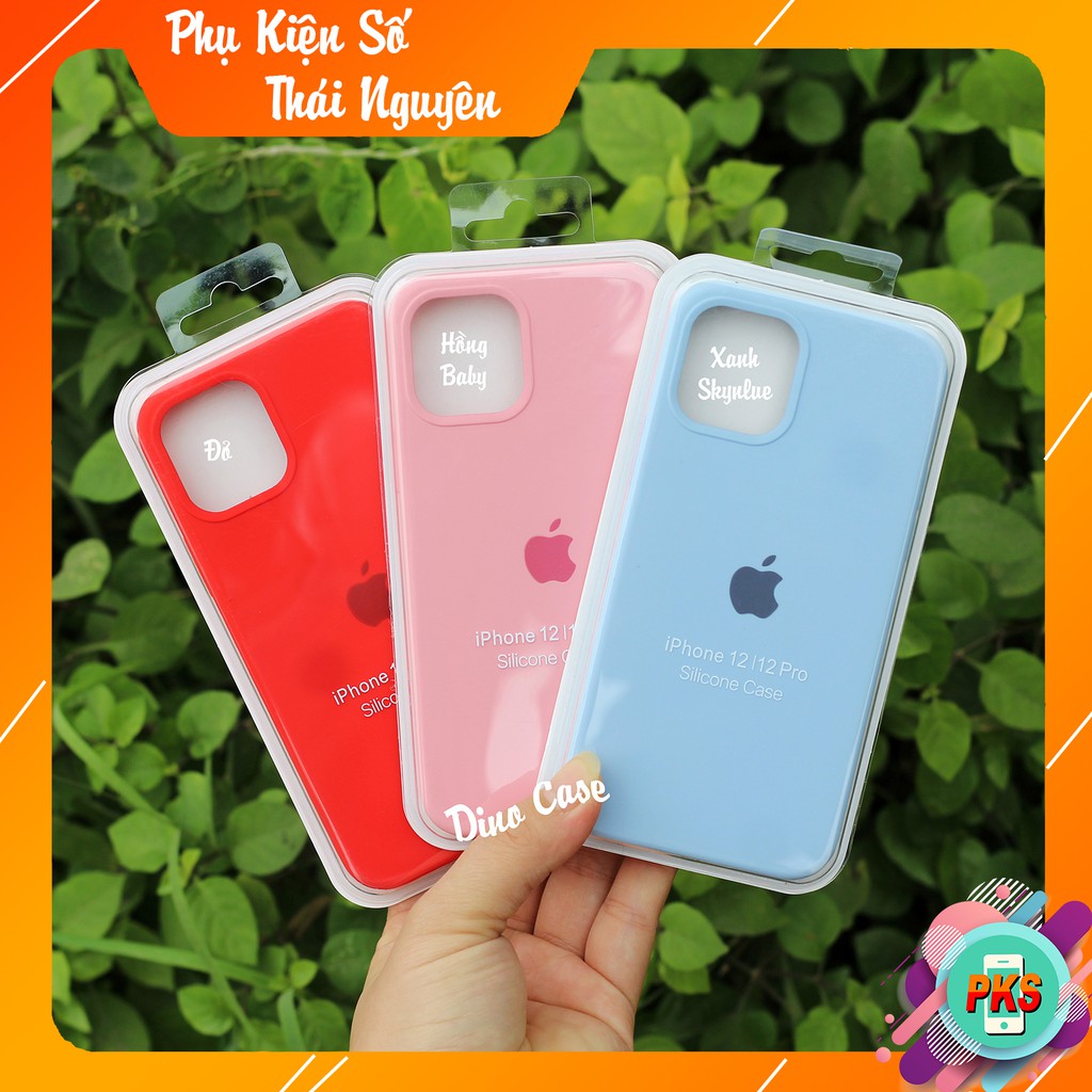 Ốp lưng iphone Chống bẩn 20 màu silicon case cho 12 / 12Pro / 12 Promax - Dino Case -Hồng Anh Case