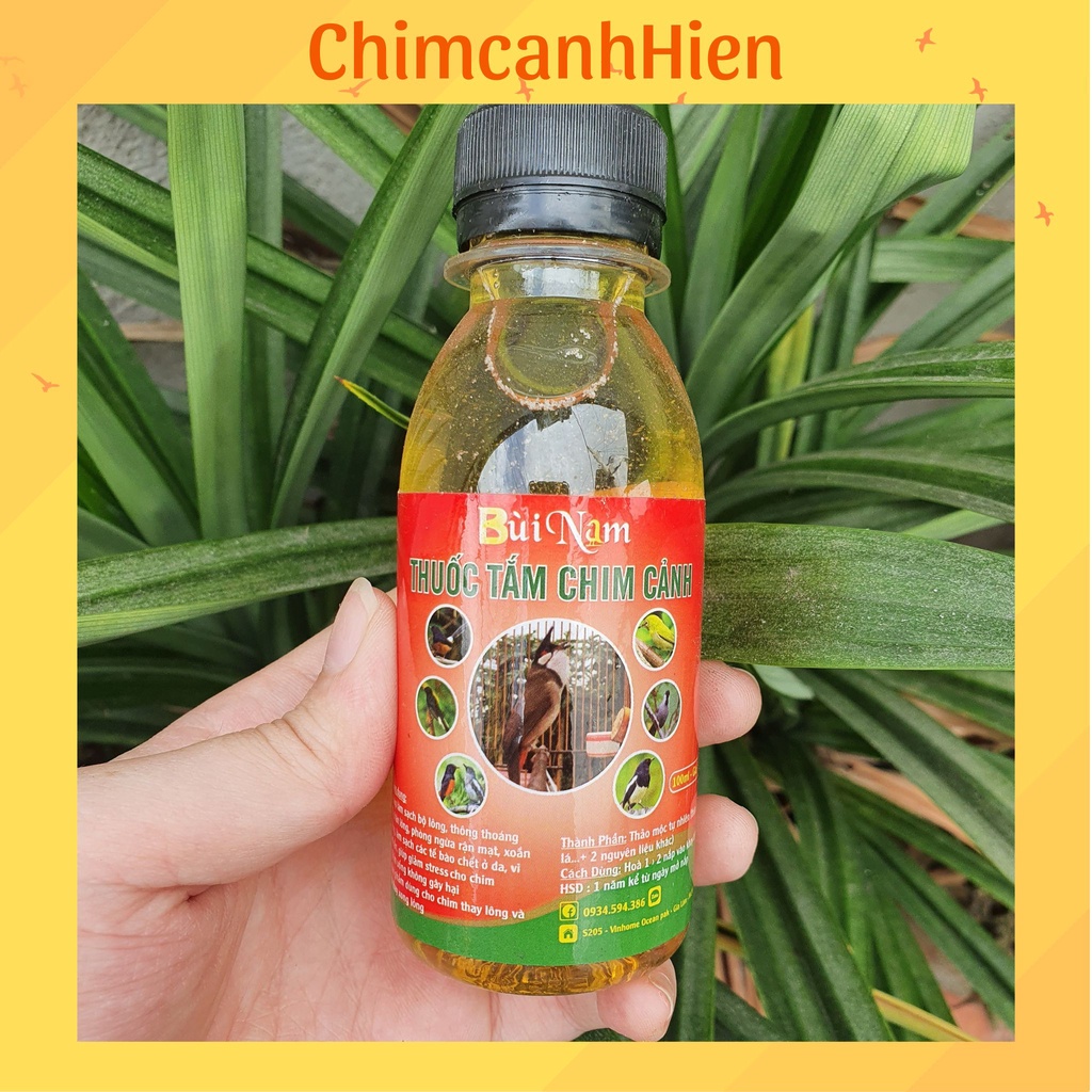 Nước tắm chim cảnh Bùi Nam 100ml chiết xuất thảo mộc Chuyên Cho Chim Cảnh, Thi Đấu Chính Hãng An toàn Hiệu quả