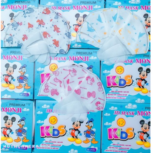 Khẩu trang trẻ em 3D kis công nghệ Nhật Bản cho bé từ 2 tuổi 7 tuôi