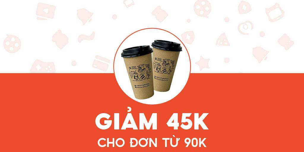 [Scan & Pay] - Robusta Honey Coffee - Giảm 45K cho 2 ly Cà Phê Robusta (size M)