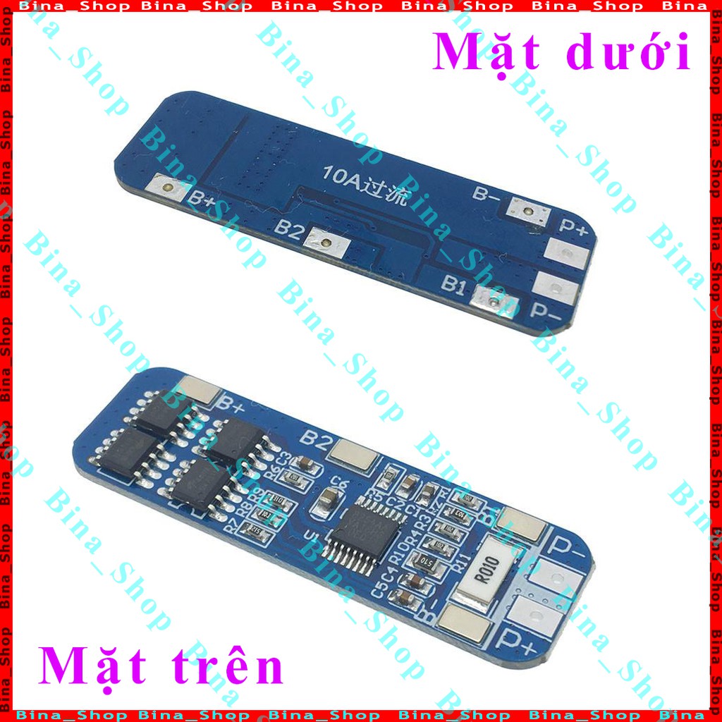 Mạch sạc bảo vệ pin 3S 12.6V 10A có IC quản lý chính xác cao