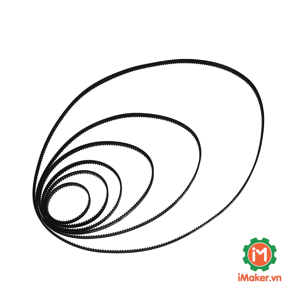 Đai Gt2  Vòng, Vòng Đai Gt2, Dây Đai Curoa Vòng Nhiều Kích Thước Dùng Cho Puly Gt2, Dây Đai Vòng Kín 100- 1000Mm