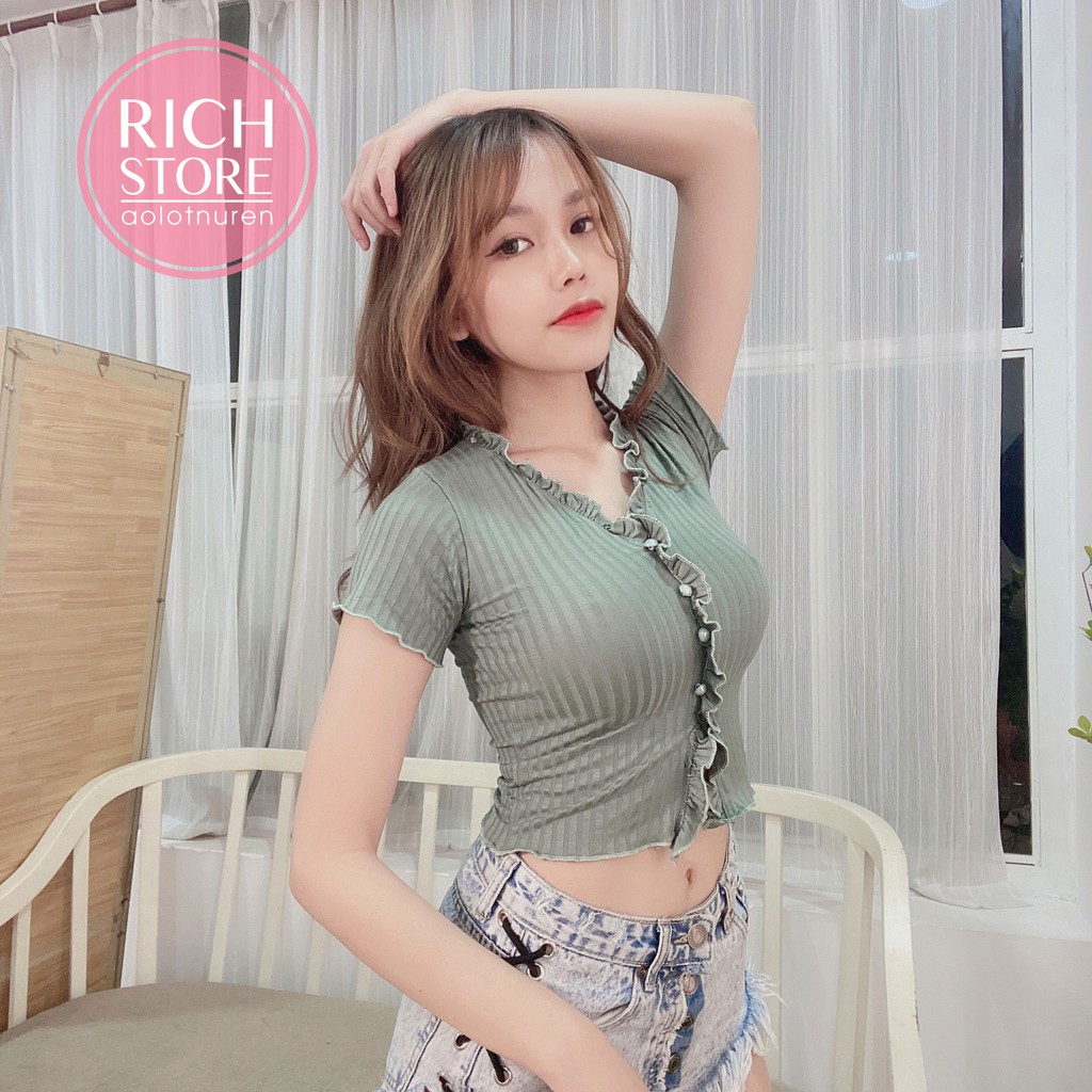 Áo croptop Jennie 4 màu RICH STORE CRT70