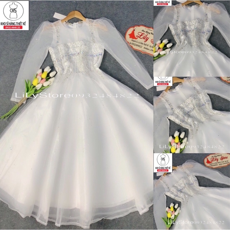 ĐẦM XOÈ DỰ TIỆC ĐÍNH ĐÁ full size S/M/L/XL ( ẢNH VÀ VIDEO CHỦ SHOP CHỤP 1000%)