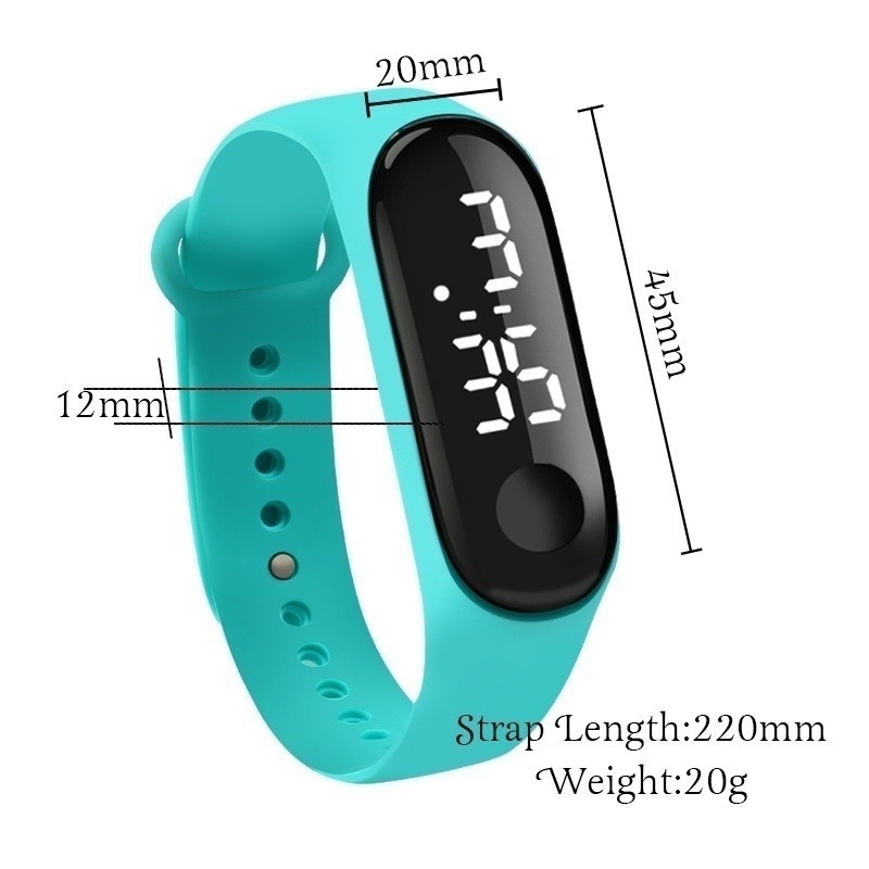 1 Đồng Hồ Đeo Tay Kỹ Thuật Số Dây silicone Màn Hình Cảm Ứng Dành Cho Nữ