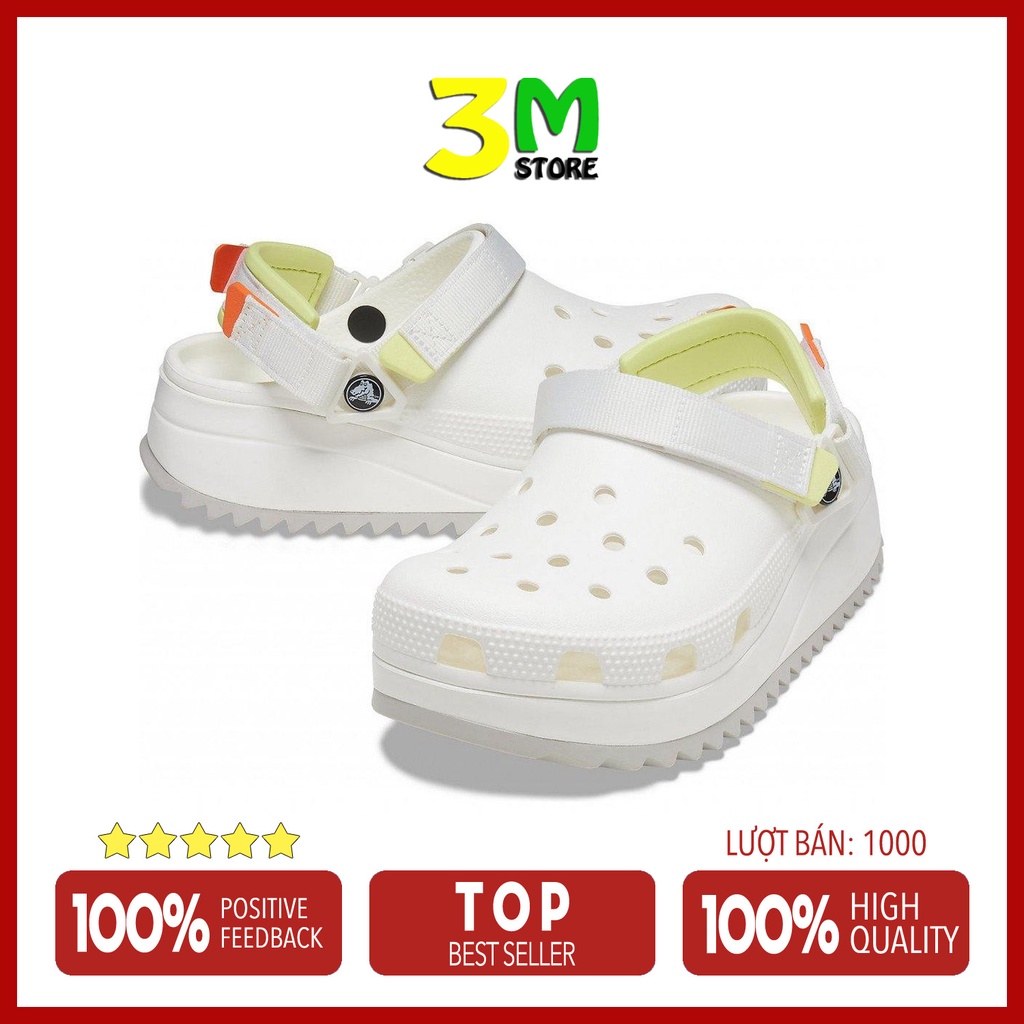 Dép Sục Cross Clog Hiker đế răng cưa Đẹp, Êm, Bền Nhẹ Cho Nam Và Nữ Nhiều Màu