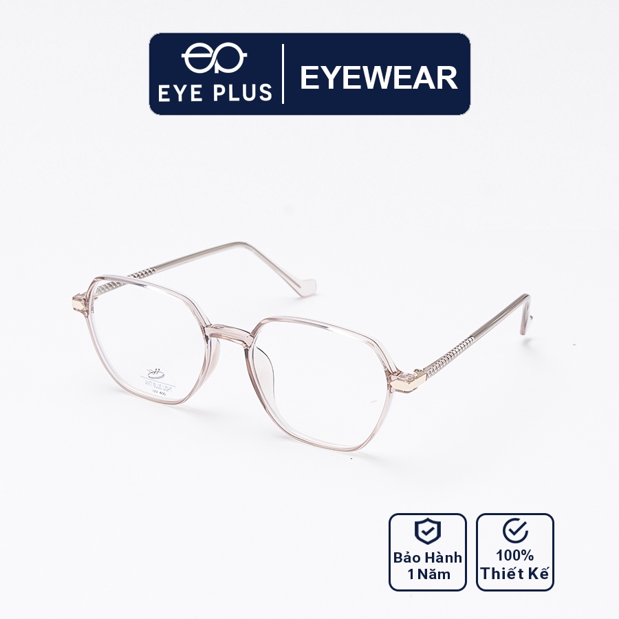 Gọng kính cận nam nữ thời trang Eye Plus lục giác hot trend N240-8306