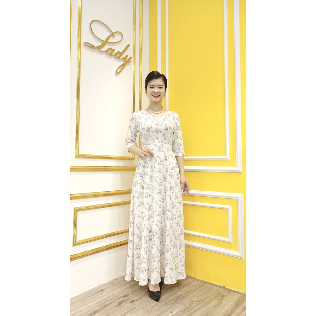 Đầm Maxi Voan Ladyshop váy trung niên thời trang nữ cao cấp TK831