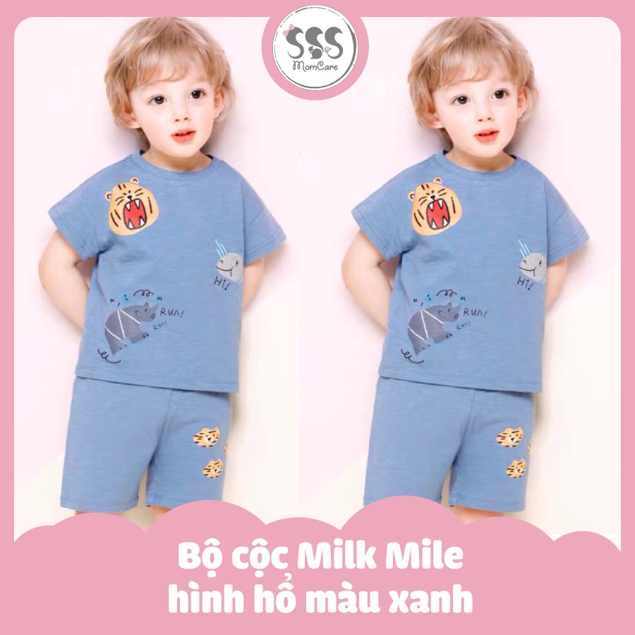 Bộ cộc Milk Mile hình hổ màu xanh