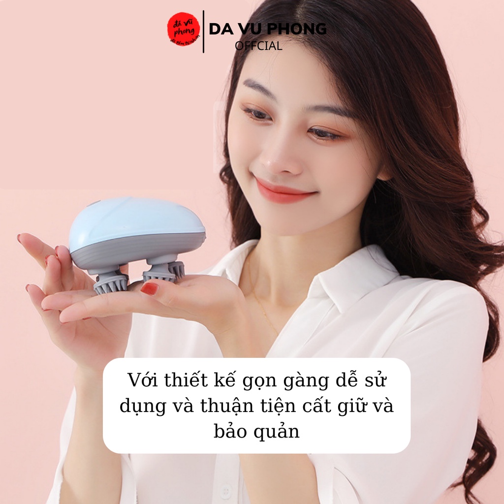 Máy Massage Đầu Mini,Máy Mát Xa Cổ Vai Gáy Giảm Căng Thẳng Giúp Ngủ Ngon Giấc