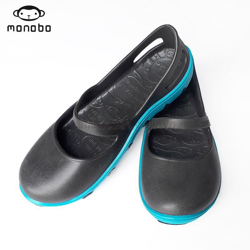 Giày đi mưa nữ Thái Lan 2 lớp MONOBO - TAMMY - đen đế xanh