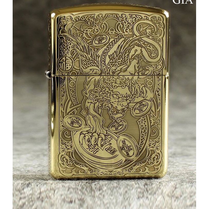 Bật Lửa Zippo Họa Tiết Kỳ Lân