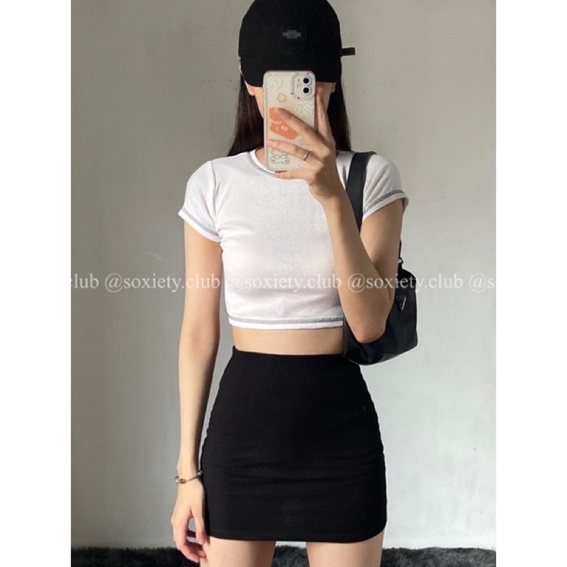 Chân Váy Chữ A Thun Gân Có Lót Ôm Body ✨ YUMI BÁN SỈ