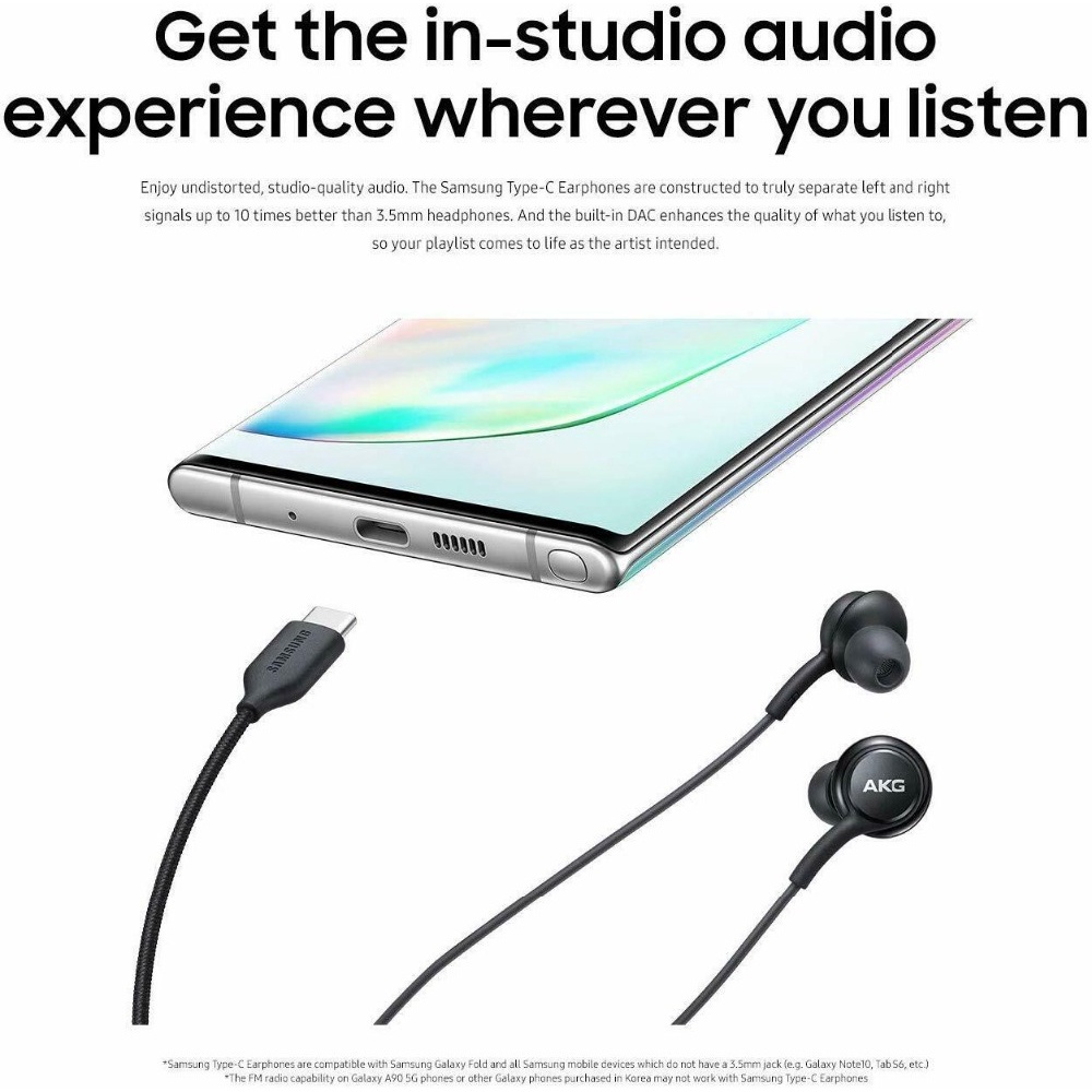Tai Nghe Nhét Tai Type C Cho SAMSUNG AKG Note 10 20 Plus 5G S20 FE S21 Ultra