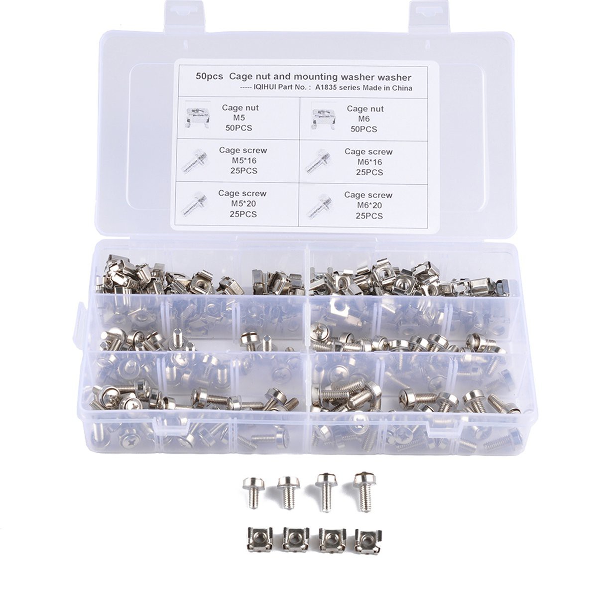 Square Hole Hardware For Rack Mount Server Shelves Cabinets Assortment Kit | BigBuy360 - bigbuy360.vn