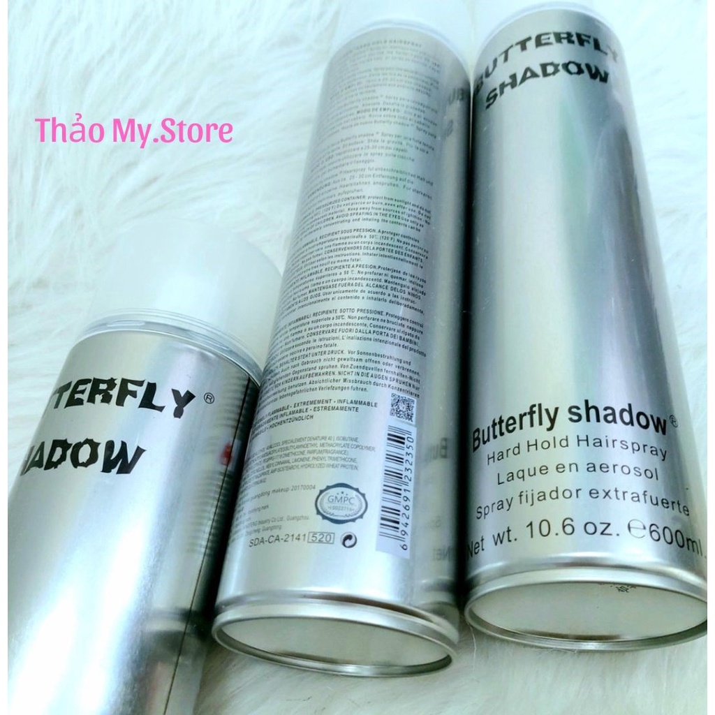 Keo xịt tóc Butterfly Shadow  600ml - Hàng Chuẩn Loại 1