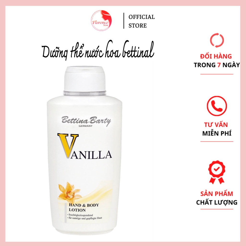 DƯỠNG THỂ/ SỮA DƯỠNG THỂ Vanilla Hand And Body Lotion của Bettina Barty 500ml