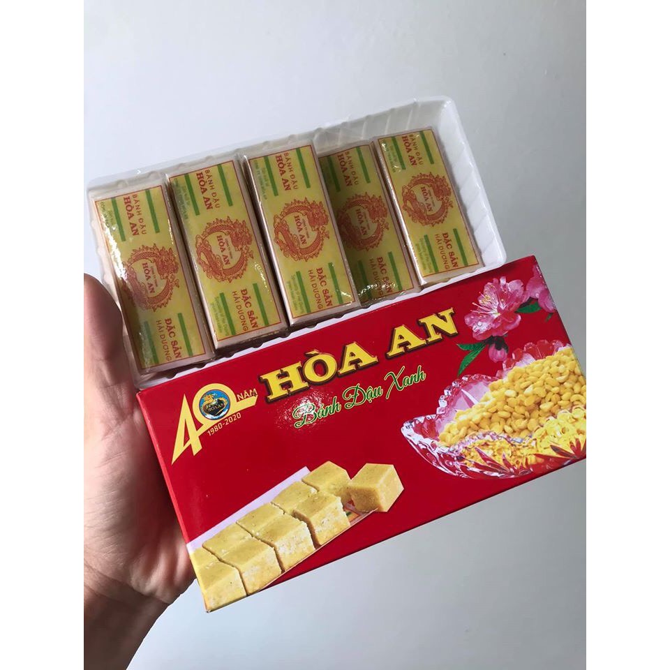 Bánh Đậu Xanh Hòa An hộp 10 gói