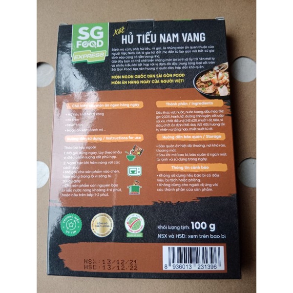 Xốt Hủ tiếu Nam Vang 100g SG Food