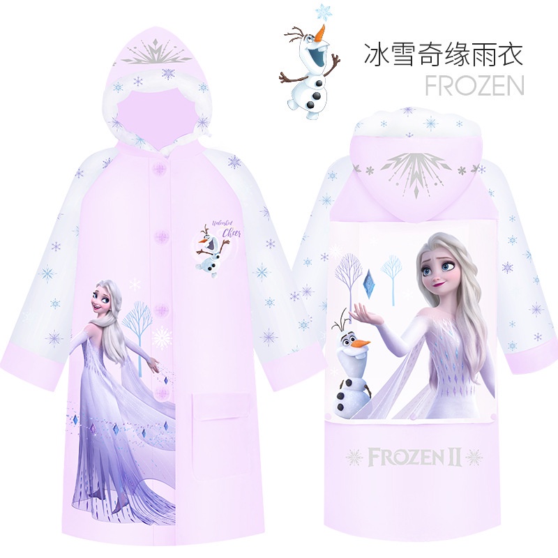 Disney Áo mưa in hình công chúa Elsa xinh xắn cho bé gái