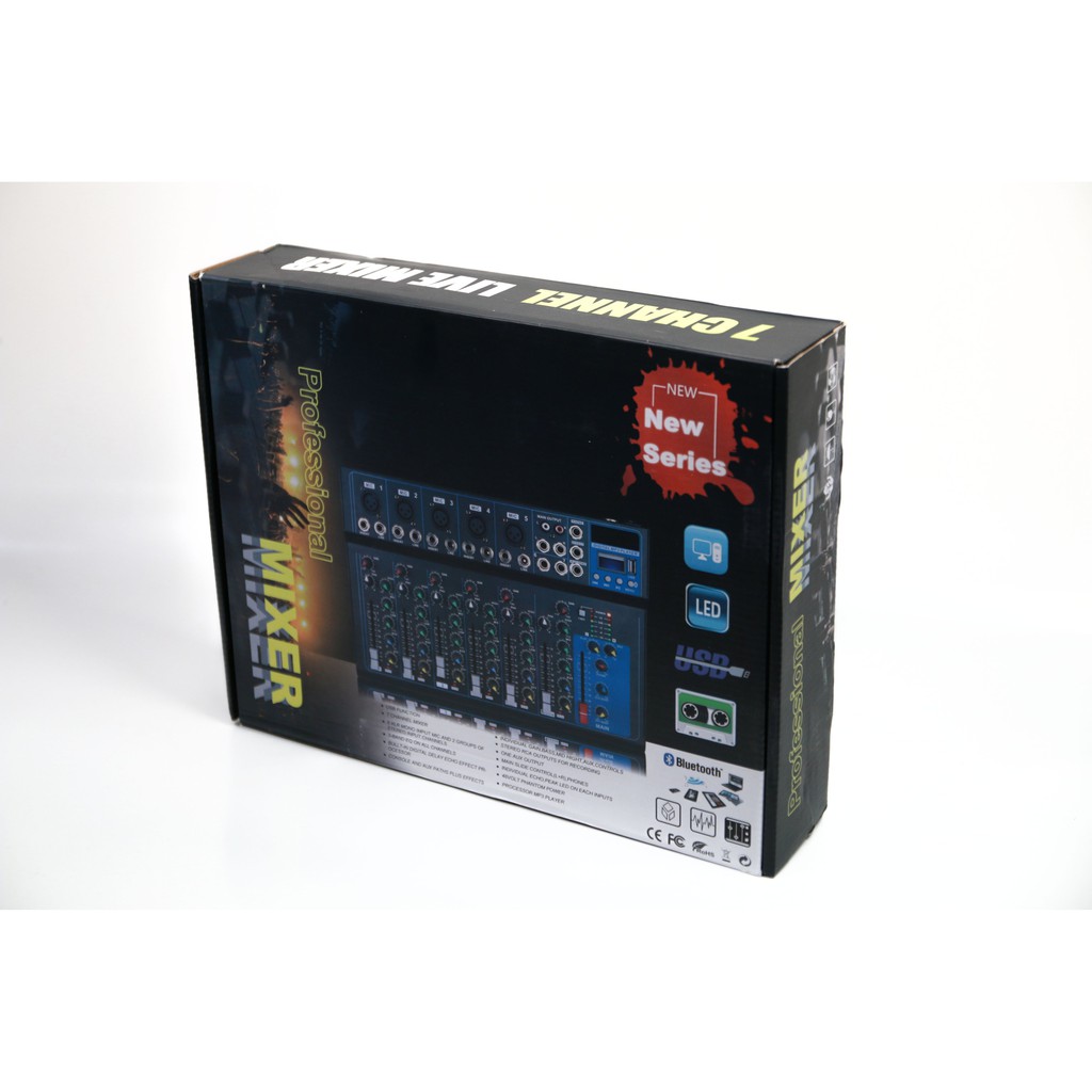 Bàn mixer yamaha F7 bluetooth, dùng thu âm, livetream fb,.- điều chỉnh âm thanh chuyên nghiệp