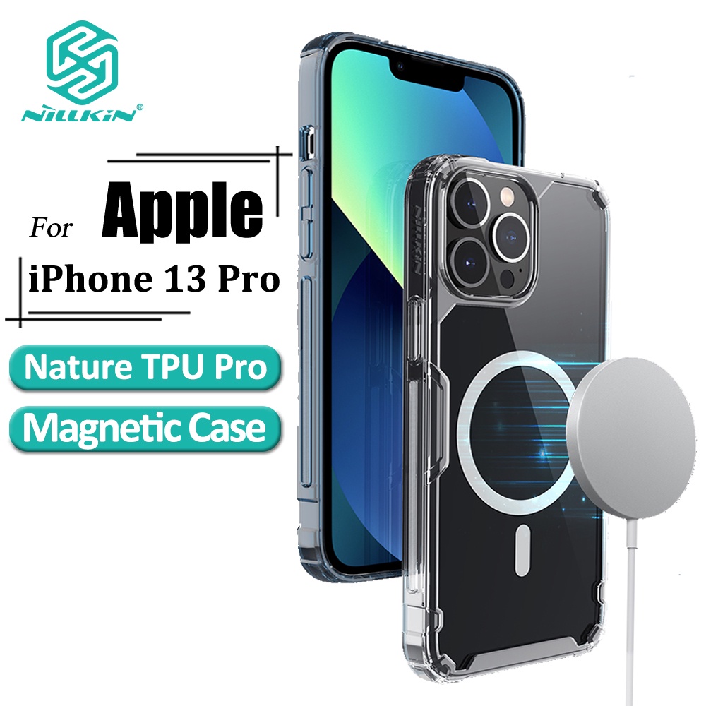 Ốp điện thoại Nillkin bằng TPU trong suốt siêu mỏng chống sốc với nam châm cho iPhone 13 Pro