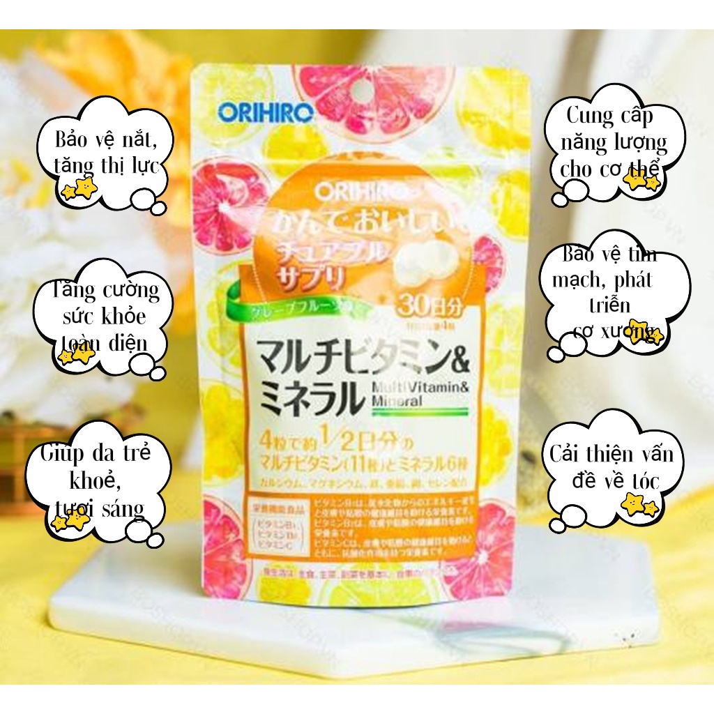 Viên Bổ Sung Vitamin Và Khoáng Chất Orihiro Dạng Túi 120 Viên