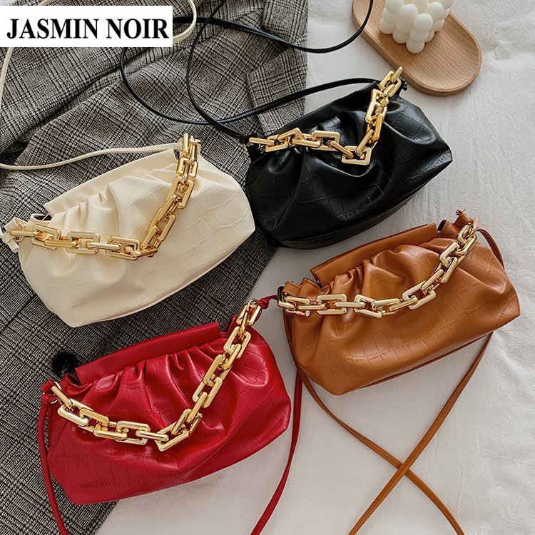 Túi đeo vai JASMIN NOIR giả da cá sấu thiết kế độc đáo thời trang cá tính cho nữ