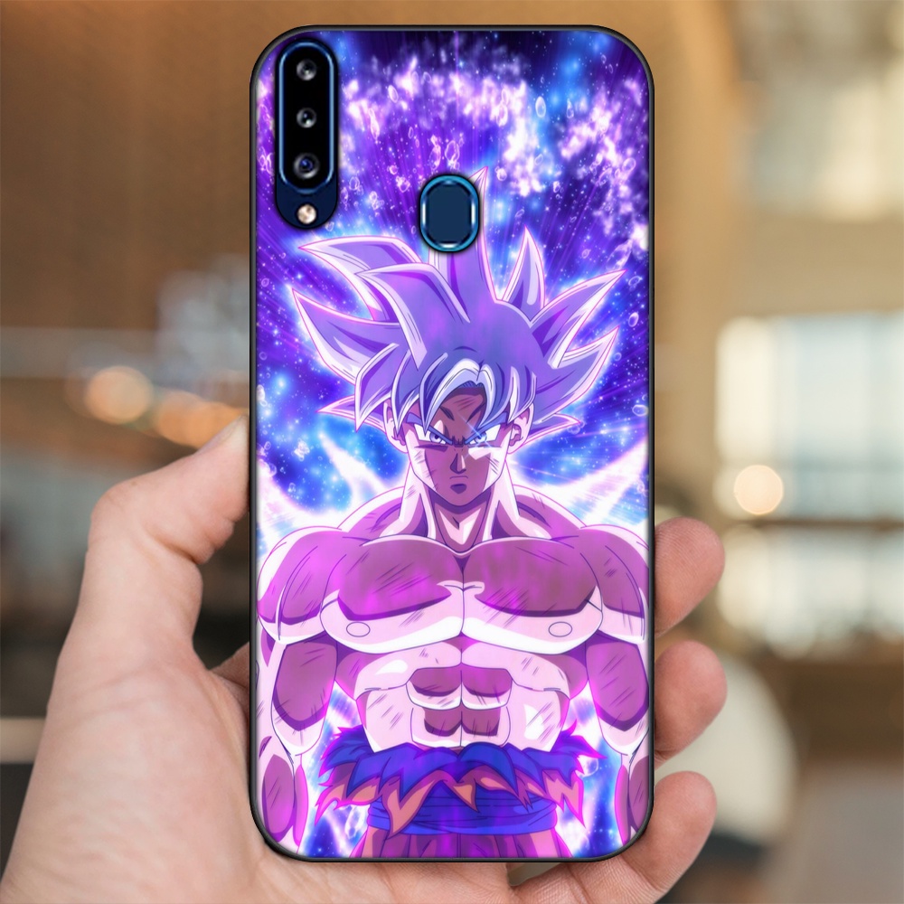Ốp lưng Samsung A20S viền đen in hình Goku Dragon Ball