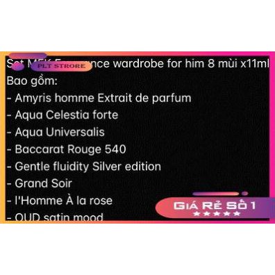 Set Nước Hoa MAISON PRANCIS KURKDJIAN For Him ( 8x11ml ) Full Seal ⚜️Hàng Authentic⚜️ | Thế Giới Skin Care