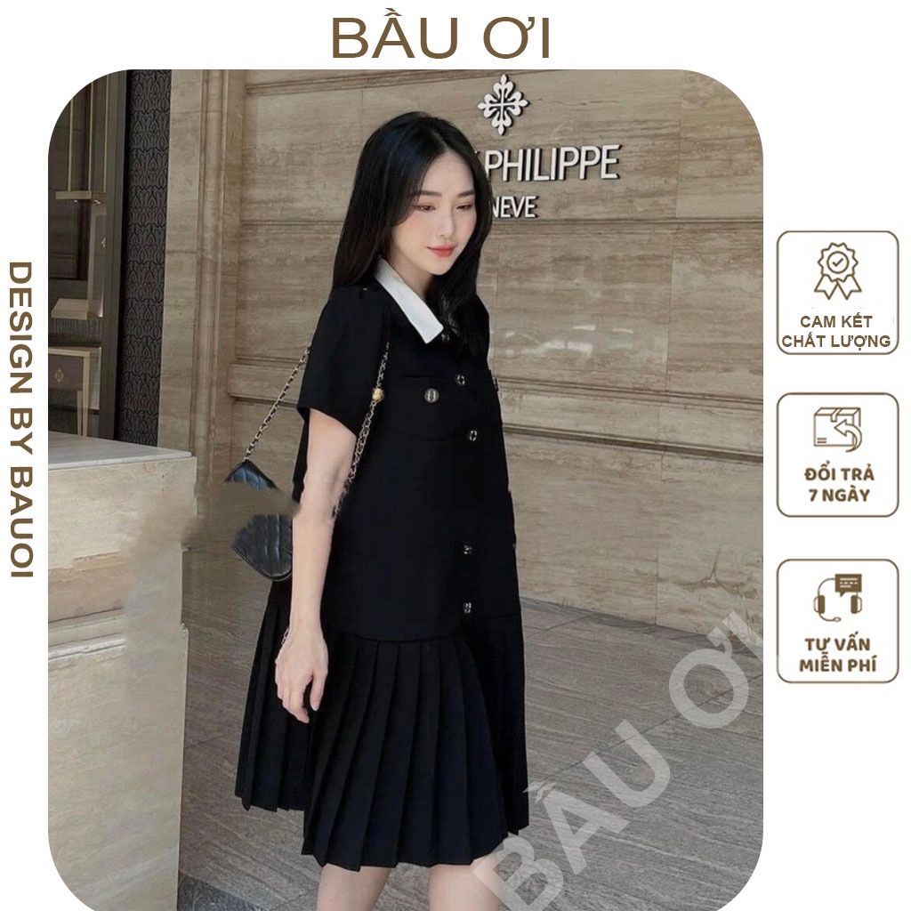 [MẪU MỚI V99] ĐẦM BẦU THIẾT KẾ THỜI TRANG CÔNG SỞ MẶC ĐƯỢC SAU SINH FREE SIZE ĐẾN 75 KG - VÁY  BẦU BABYDOLL ĐẸP
