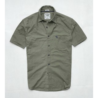 Sơ mi nam ngắn tay xanh rêu vải oxford AB - Abercrombie & Fitch Thể hiện đẳng cấp phái mạnh
