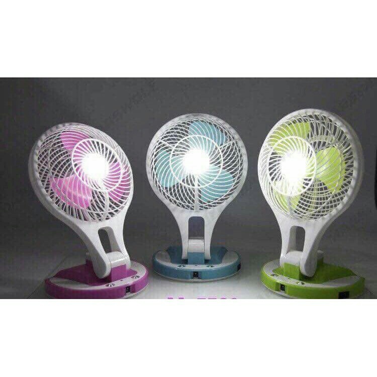 Quạt sạc tích điện  gấp gọn có đèn | BigBuy360 - bigbuy360.vn