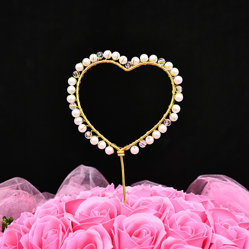 Phụ Kiện Trang Trí Bánh Kem Sinh Nhật Hình Trái Tim Và Bươm Bướm Bằng Sắt Hàn