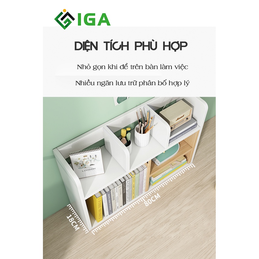 Kệ Sách Để Bàn Bàn Làm Viêc IGA Thiết Kế Hiện Đại GP157