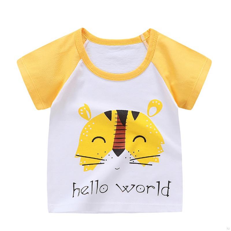 Áo Thun Ngắn Tay In Họa Tiết Hoạt Hình Cho Bé