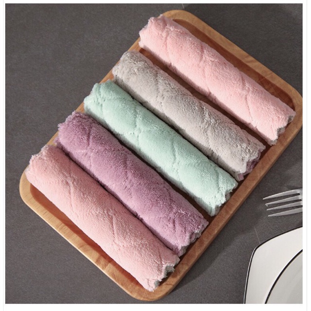 Sét 10 khăn 2 mặt siêu thấm hút