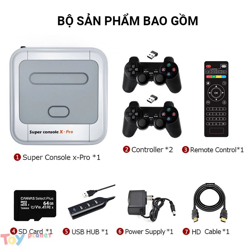 Máy Chơi Game Điện Tử 4 Nút Super Console X-Pro HDMI 30000 Trò Chơi