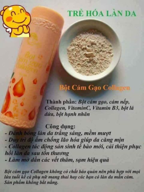 Bột cám gạo colagen