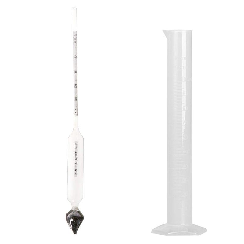 AOT. Hydrometer Tester Vintage measuring bottle Set Tools Alcoholmeter Alcohol Meter Wine Concentration Meter 0-50 hydrometer alcohol Tools