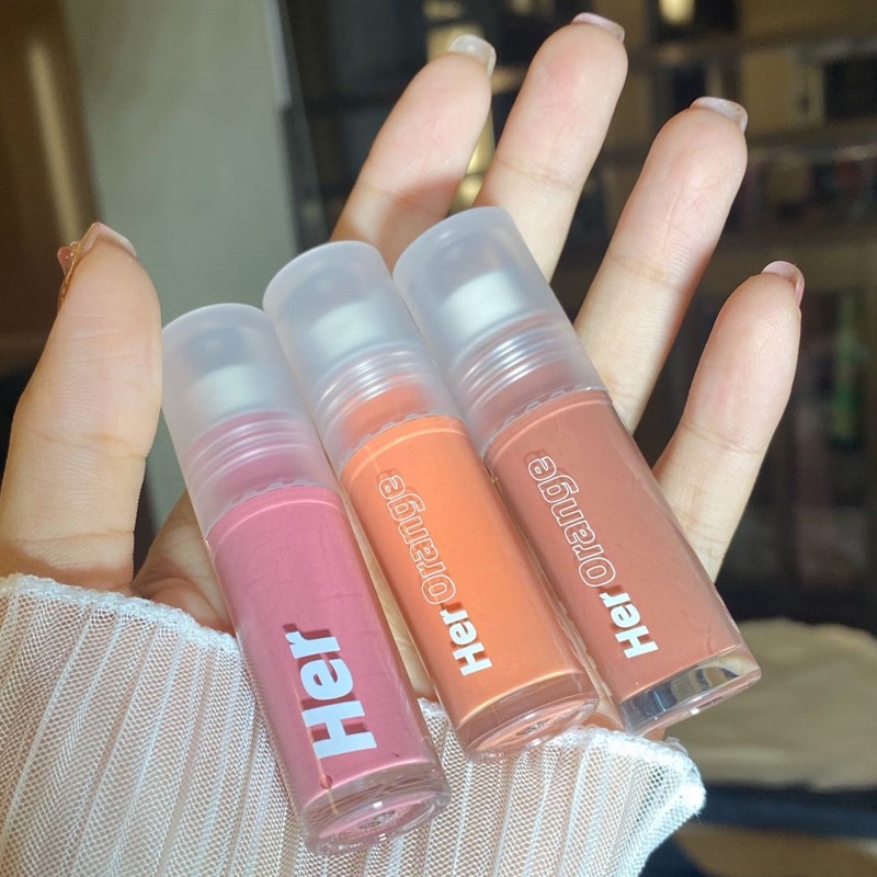 kem má HERORANGE Monochrome Liquid Blush, Nude Pink, Orange Rouge, Sun Red