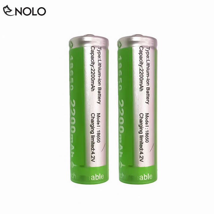 Combo Sạc 4,2v Có Đèn Báo Và 2 Pin Sạc IMR 18650 Dung Lượng Cao HHTC 2200mah Vỏ Xanh Dùng Cho Quạt Đèn Pin Loa Máy N